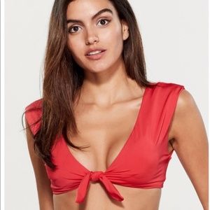 Trina Turk Getaway Solid Cap Sleeve Bikini Top